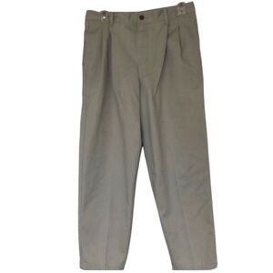 Izod Khaki Beige Dress Pants Pleats Pockets Husky Trouser School Pics Church Boy